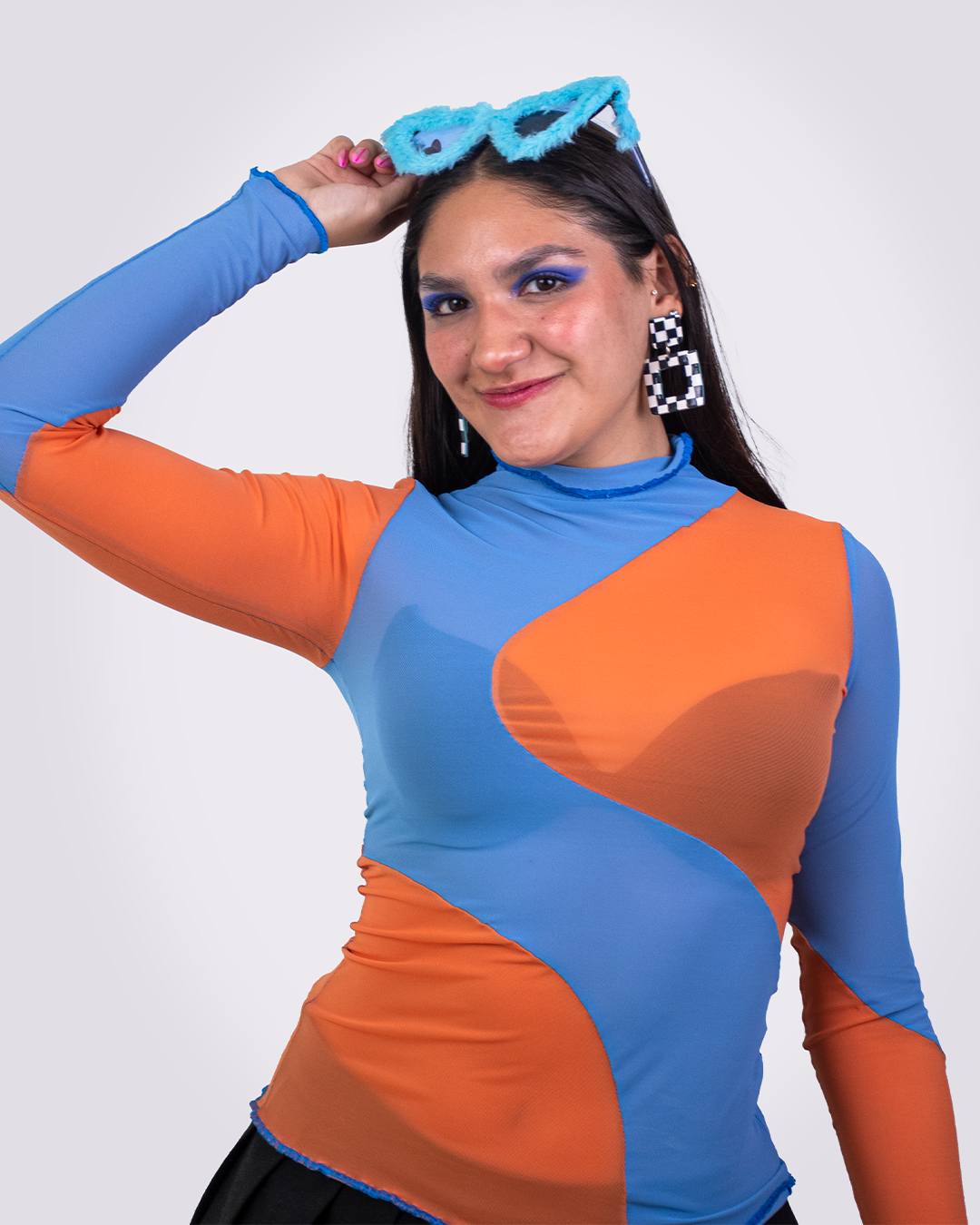 Blusa Bicolor Naranja