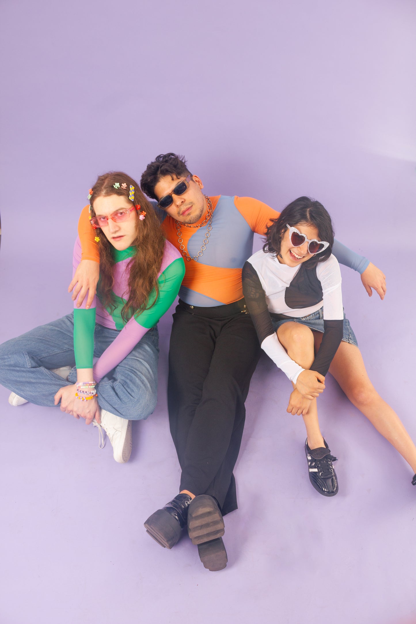 Blusa Bicolor Naranja