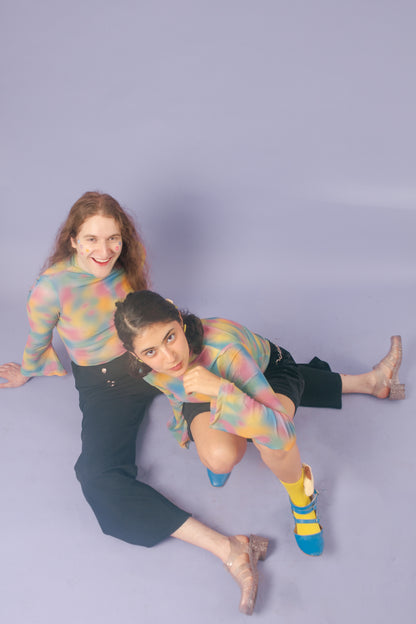 Blusa mesh manga campana Acuarela